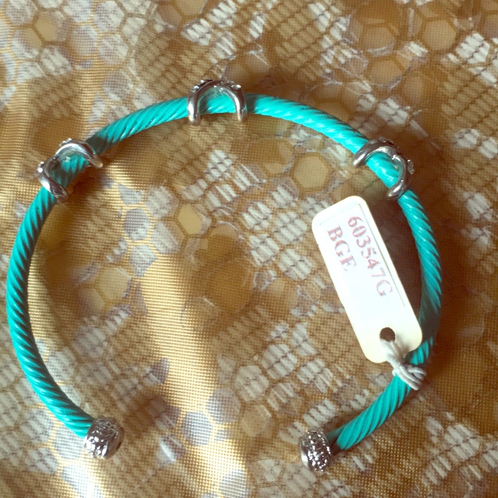 Blue fake diamond bracelet